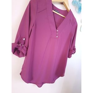 ✨3/$15 🆕Dynamite | Fuschia 3/4 Sleeve Blouse